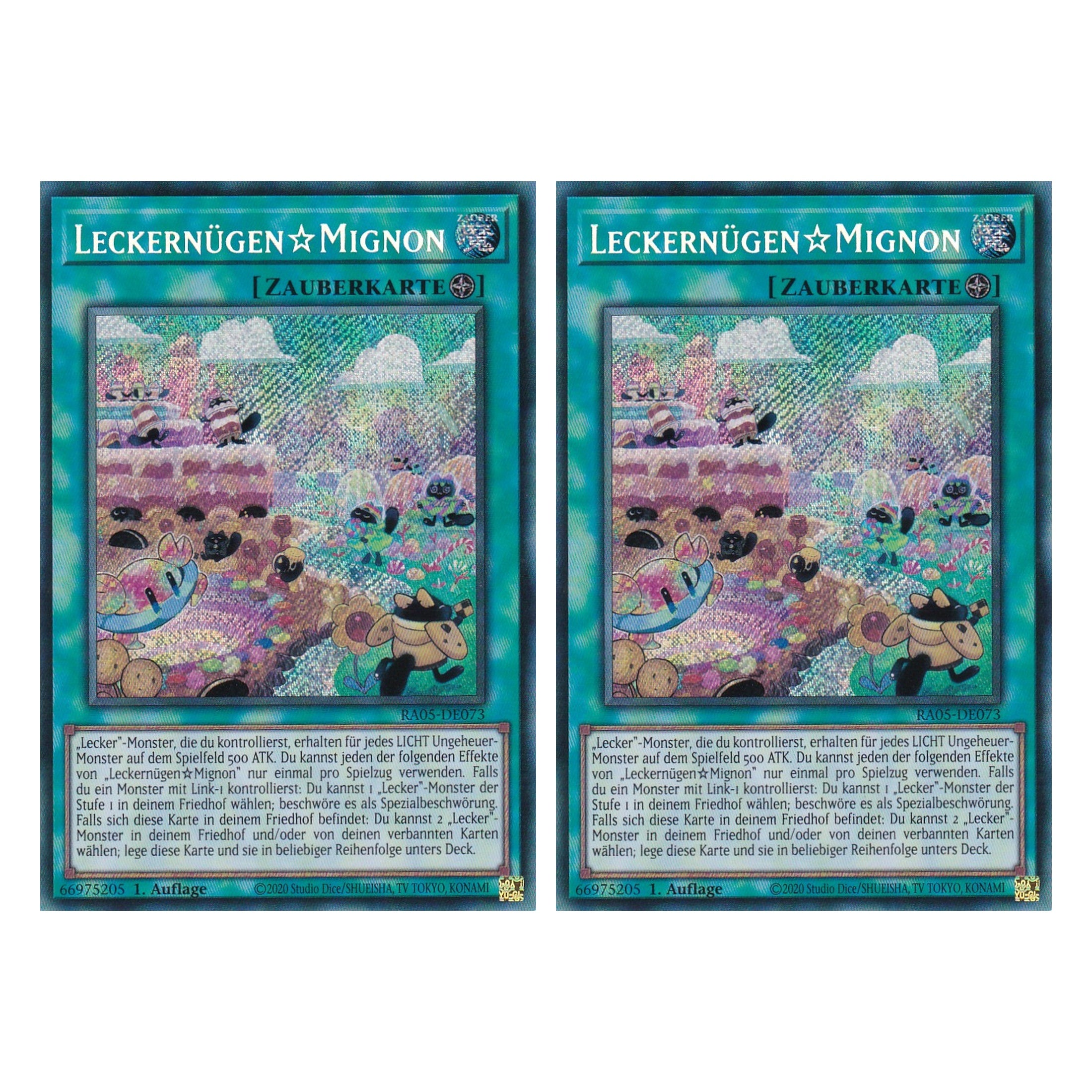 Leckernügen☆Mignon - RA05-DE073 - Secret Rare - Deutsch - Rarity Collection 5 - Yugioh - Duo Set (2 Stück)
