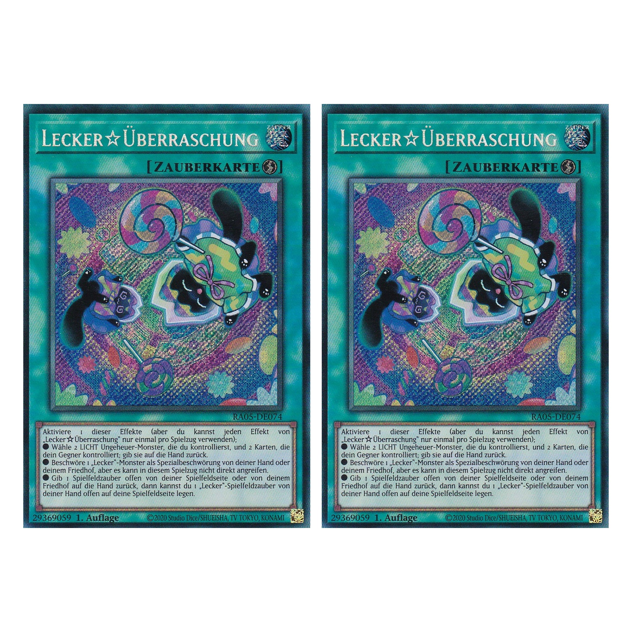 Lecker☆Überraschung - RA05-DE074 - Secret Rare - Deutsch - Rarity Collection 5 - Yugioh - Duo Set (2 Stück)