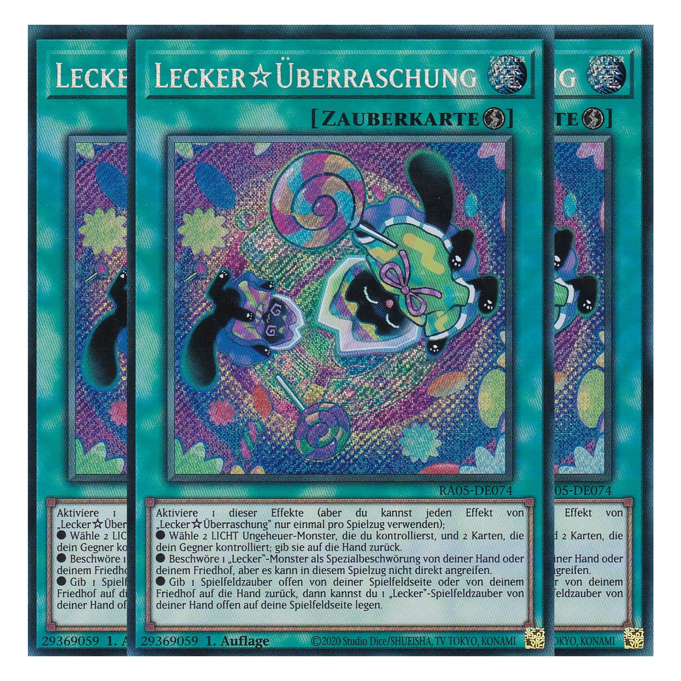 Lecker☆Überraschung - RA05-DE074 - Secret Rare - Deutsch - Rarity Collection 5 - Yugioh - Playset (3 Kopien)