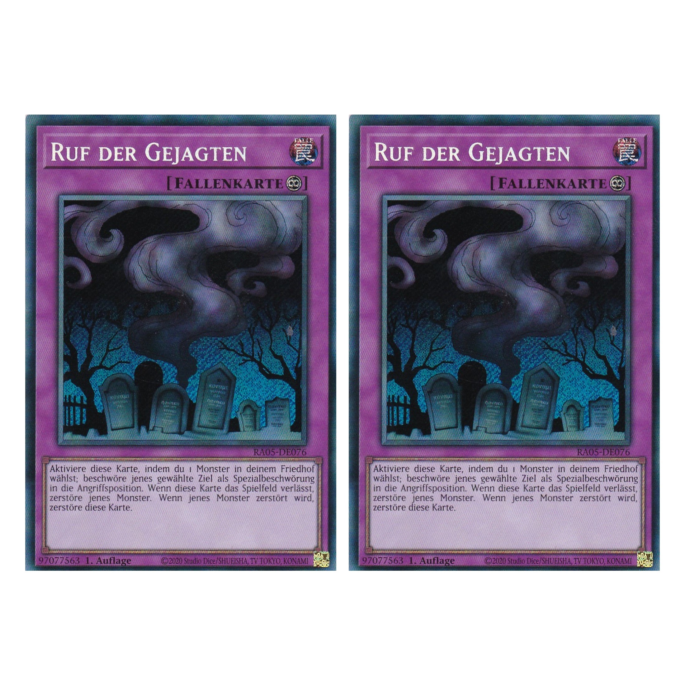 Ruf der Gejagten - RA05-DE076 - Secret Rare - Deutsch - Rarity Collection 5 - Yugioh - Duo Set (2 Stück)