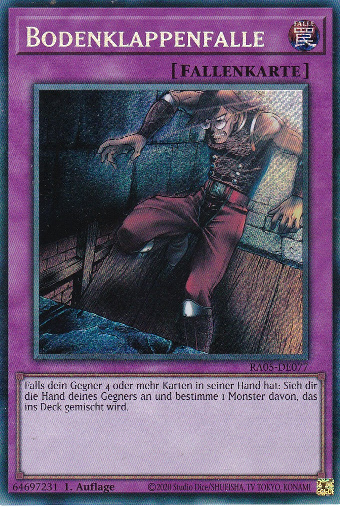 Bodenklappenfalle - RA05-DE077 - Secret Rare - Deutsch - Rarity Collection 5 - Yugioh