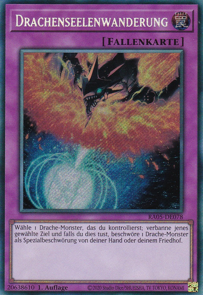 Drachenseelenwanderung - RA05-DE078 - Secret Rare - Deutsch - Rarity Collection 5 - Yugioh