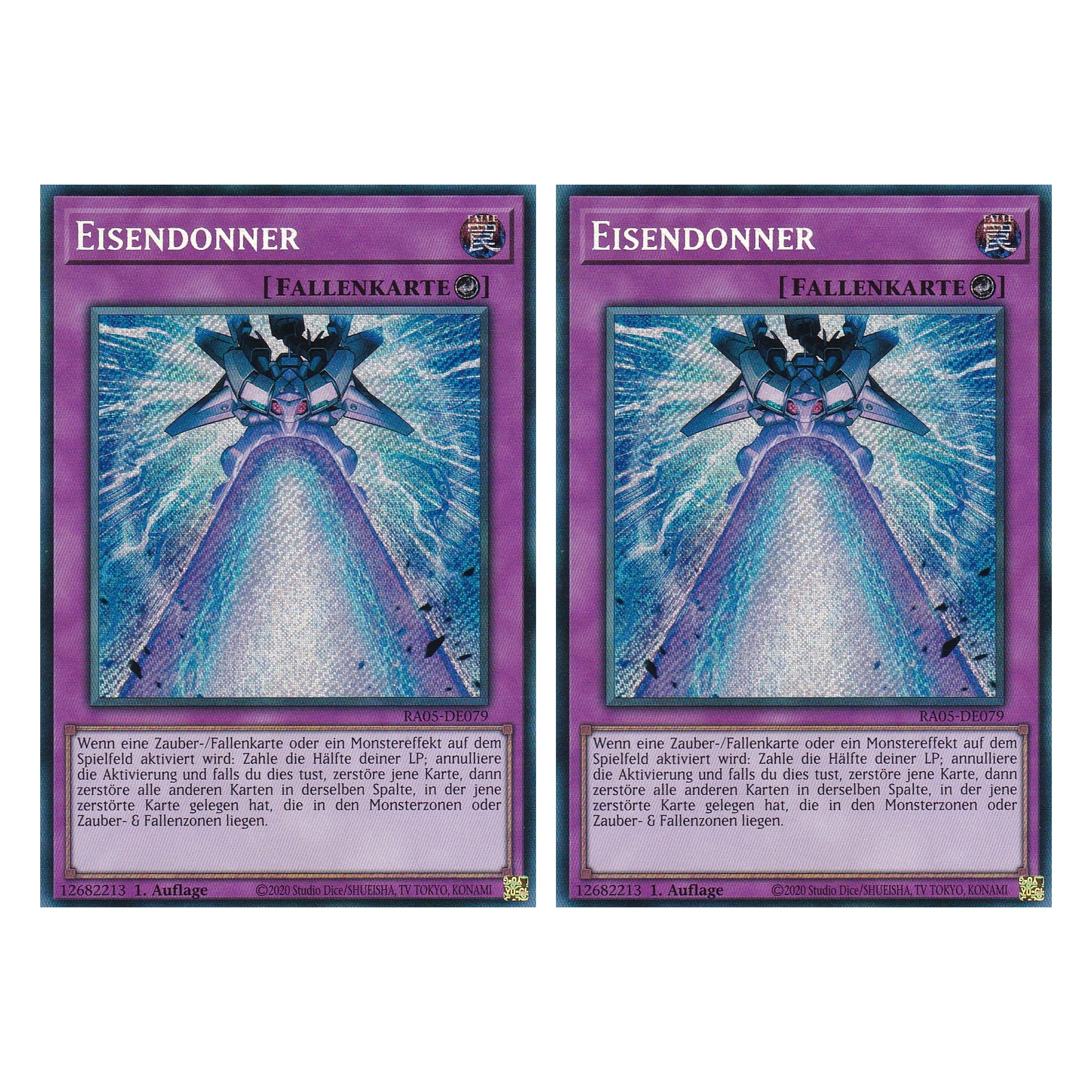 Eisendonner - RA05-DE079 - Secret Rare - Deutsch - Rarity Collection 5 - Yugioh - Duo Set (2 Stück)