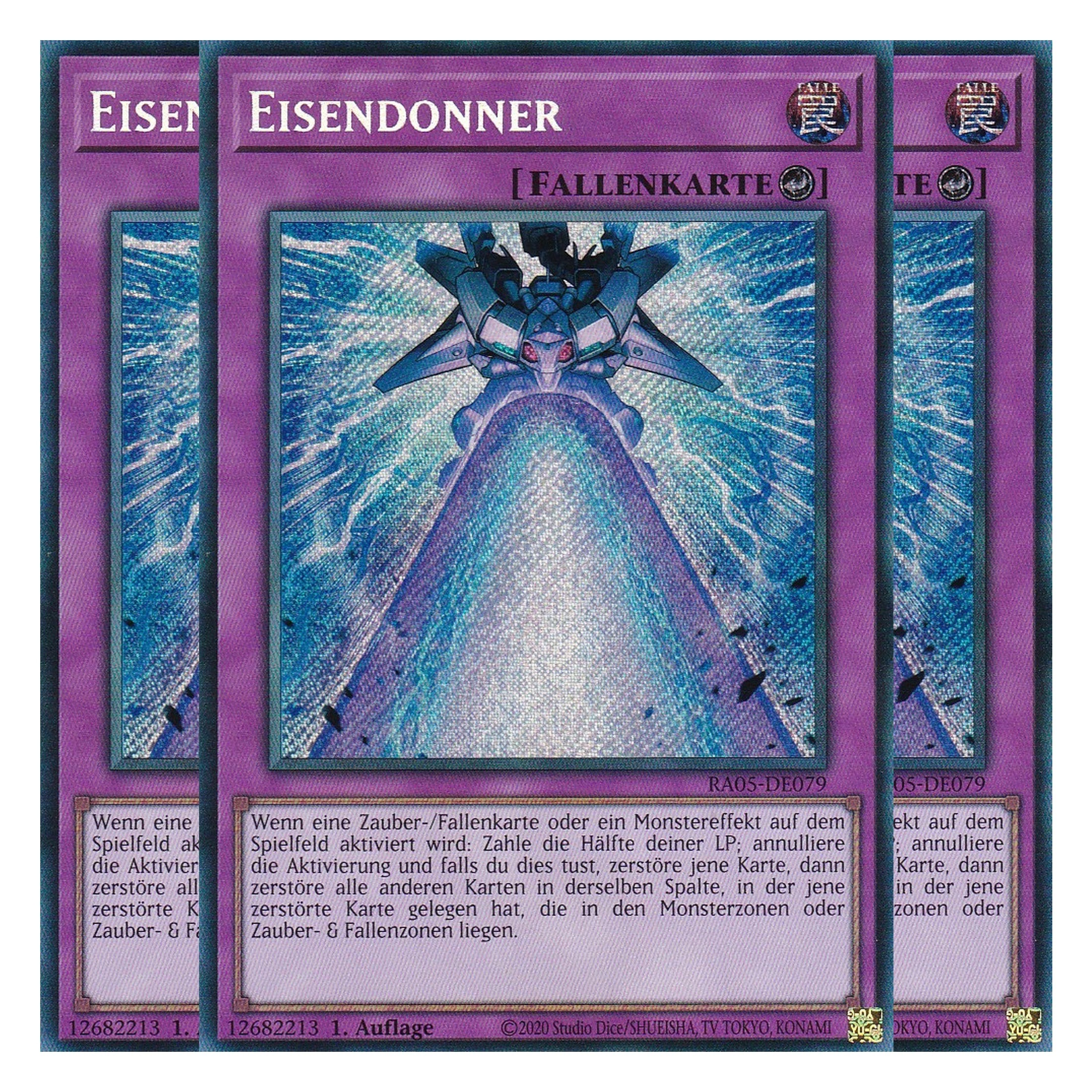 Eisendonner - RA05-DE079 - Secret Rare - Deutsch - Rarity Collection 5 - Yugioh - Playset (3 Kopien)