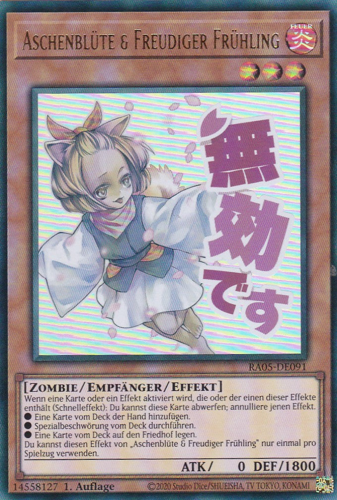 Aschenblüte & freudiger Frühling - RA05-DE091 - Ultra Rare - Deutsch - Rarity Collection 5 - Yugioh