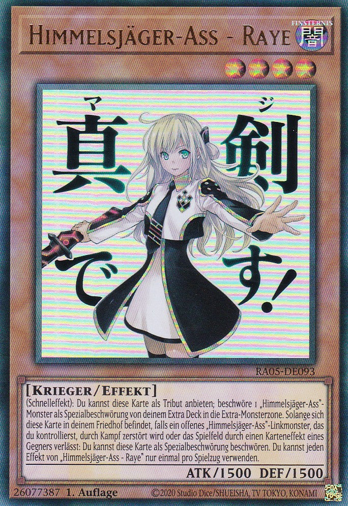 Himmelsjäger-Ass - Raye - RA05-DE093 - Ultra Rare - Deutsch - Rarity Collection 5 - Yugioh