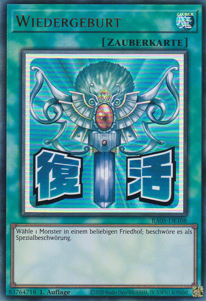 Wiedergeburt - RA05-DE108 - Ultra Rare - Deutsch - Rarity Collection 5 - Yugioh