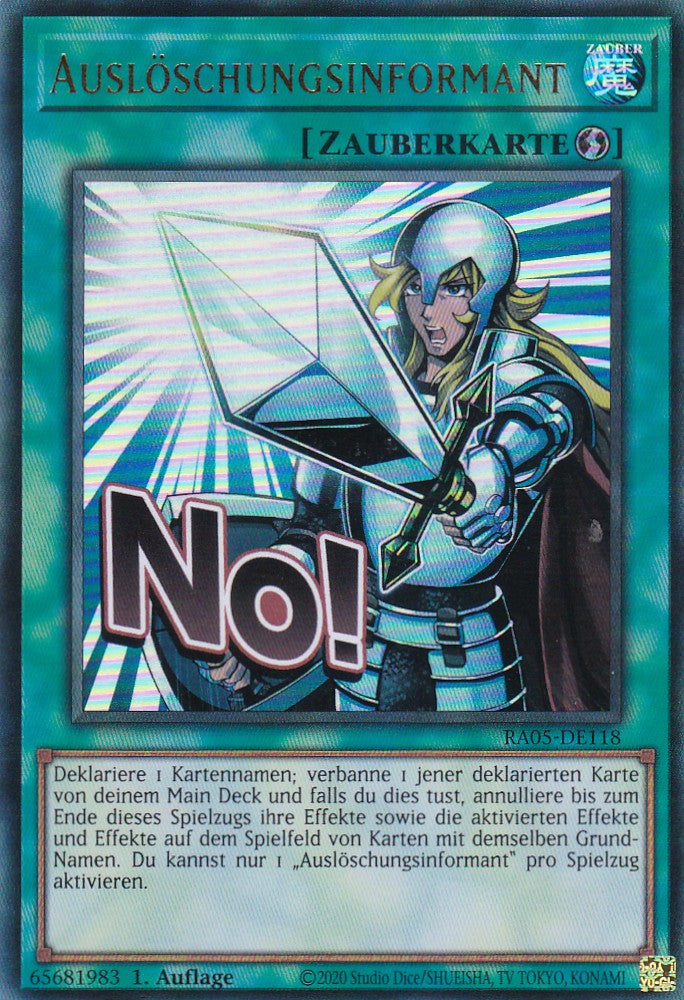 Auslöschungsinformant - RA05-DE118 - Ultra Rare - Deutsch - Rarity Collection 5 - Yugioh
