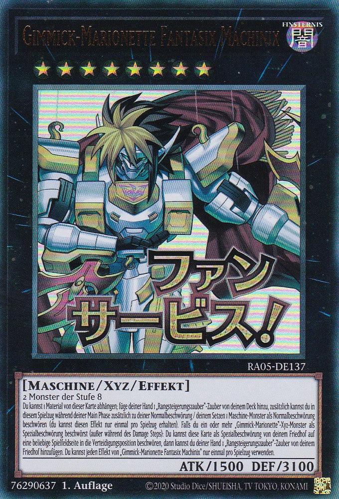 Gimmick-Marionette Fantasix Machinix - RA05-DE137 - Ultra Rare - Deutsch - Rarity Collection 5 - Yugioh