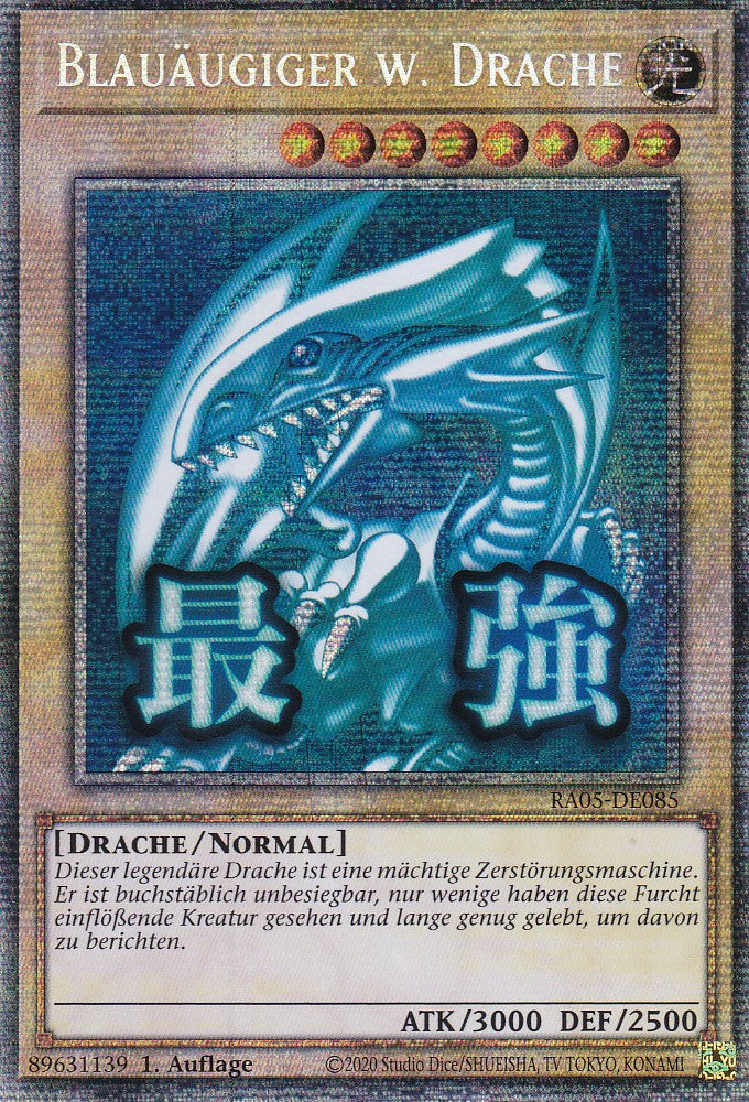 Blauäugiger w. Drache - RA05-DE085 - Starlight Rare - Deutsch - Rarity Collection 5 - Yugioh