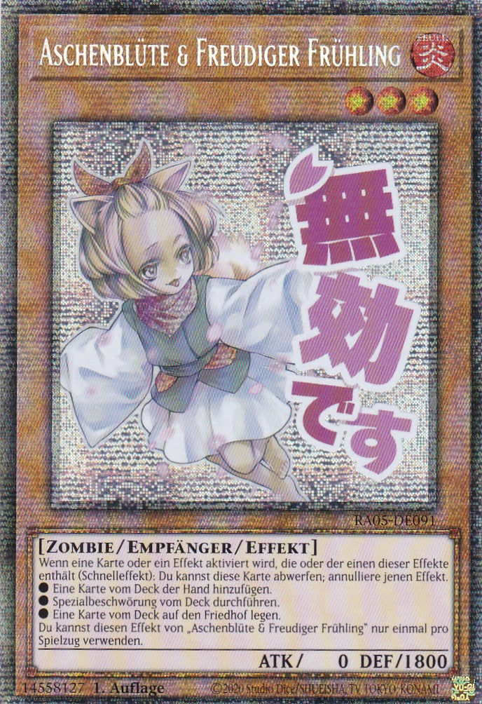 Aschenblüte & freudiger Frühling - RA05-DE091 - Starlight Rare - Deutsch - Rarity Collection 5 - Yugioh