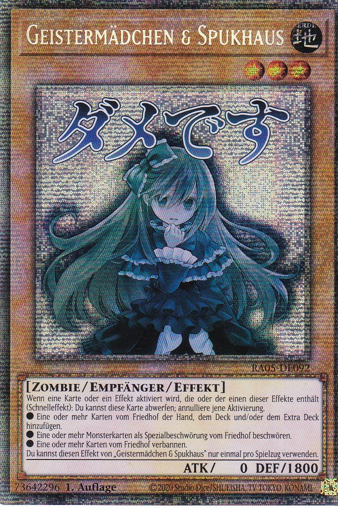 Geistermädchen & Spukhaus - RA05-DE092 - Starlight Rare - Deutsch - Rarity Collection 5 - Yugioh