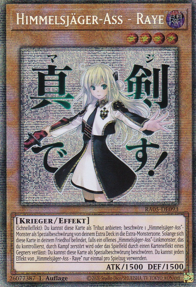 Himmelsjäger-Ass - Raye - RA05-DE093 - Starlight Rare - Deutsch - Rarity Collection 5 - Yugioh
