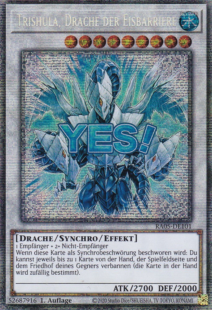 Trishula, Drache der Eisbarriere - RA05-DE101 - Starlight Rare - Deutsch - Rarity Collection 5 - Yugioh