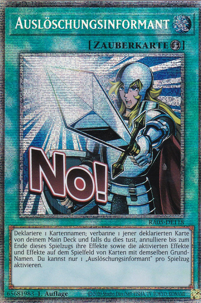 Auslöschungsinformant - RA05-DE118 - Starlight Rare - Deutsch - Rarity Collection 5 - Yugioh