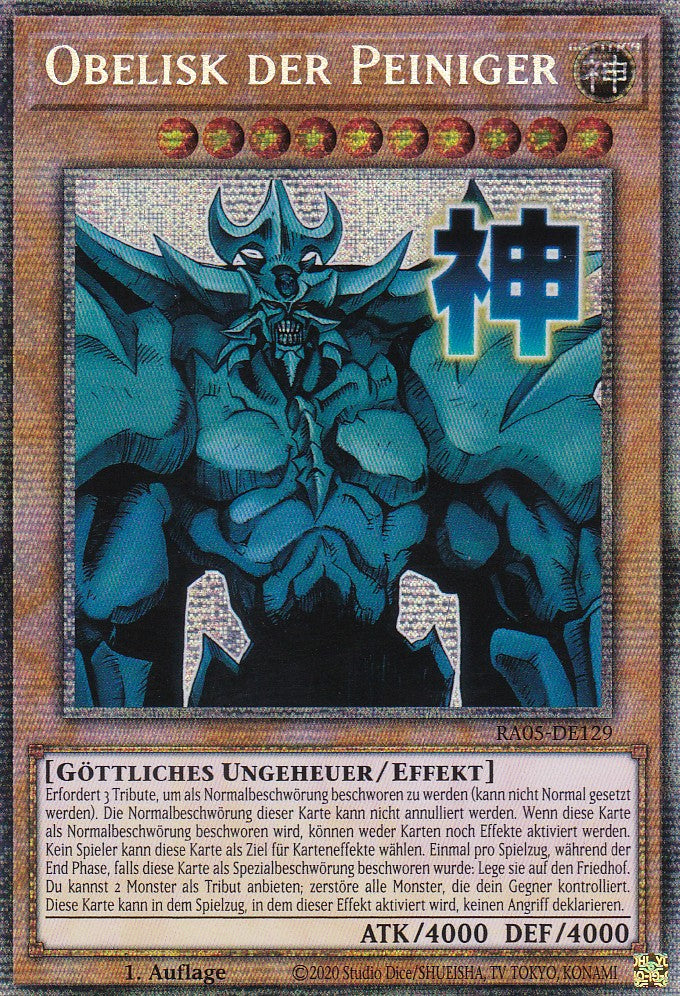 Obelisk der Peiniger - RA05-DE129 - Starlight Rare - Deutsch - Rarity Collection 5 - Yugioh