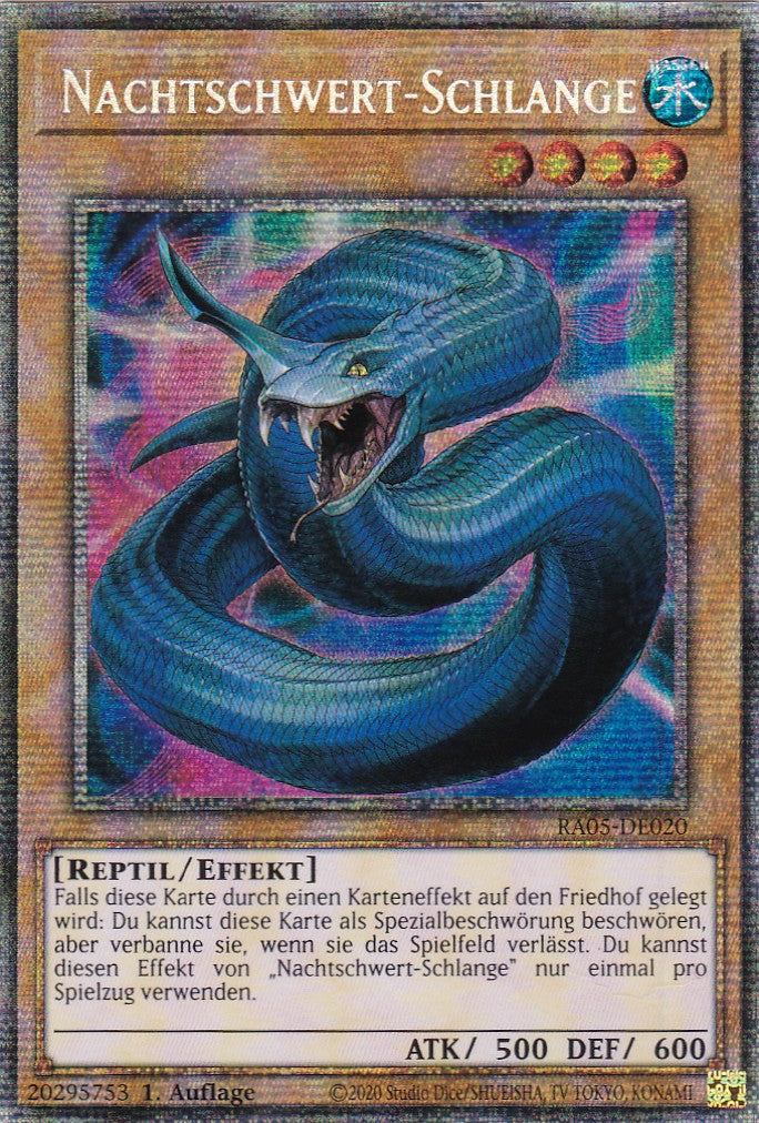 Nachtschwert-Schlange - RA05-DE020 - Starlight Rare - Deutsch - Rarity Collection 5 - Yugioh