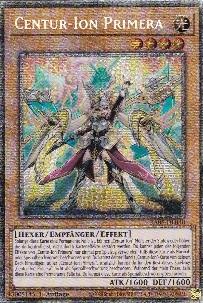 Centur-Ion Primera - RA05-DE030 - Starlight Rare - Deutsch - Rarity Collection 5 - Yugioh