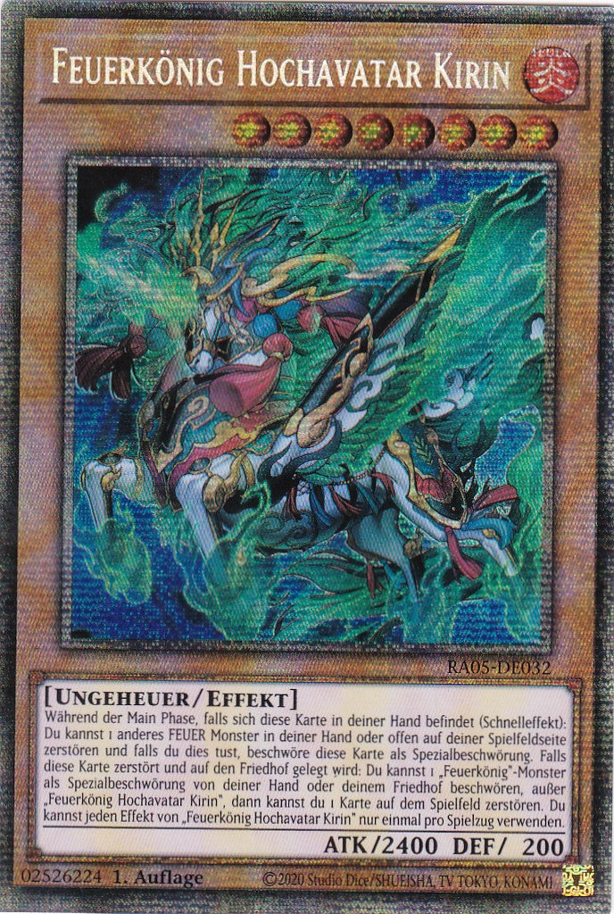 Feuerkönig Hochavatar Kirin - RA05-DE032 - Starlight Rare - Deutsch - Rarity Collection 5 - Yugioh