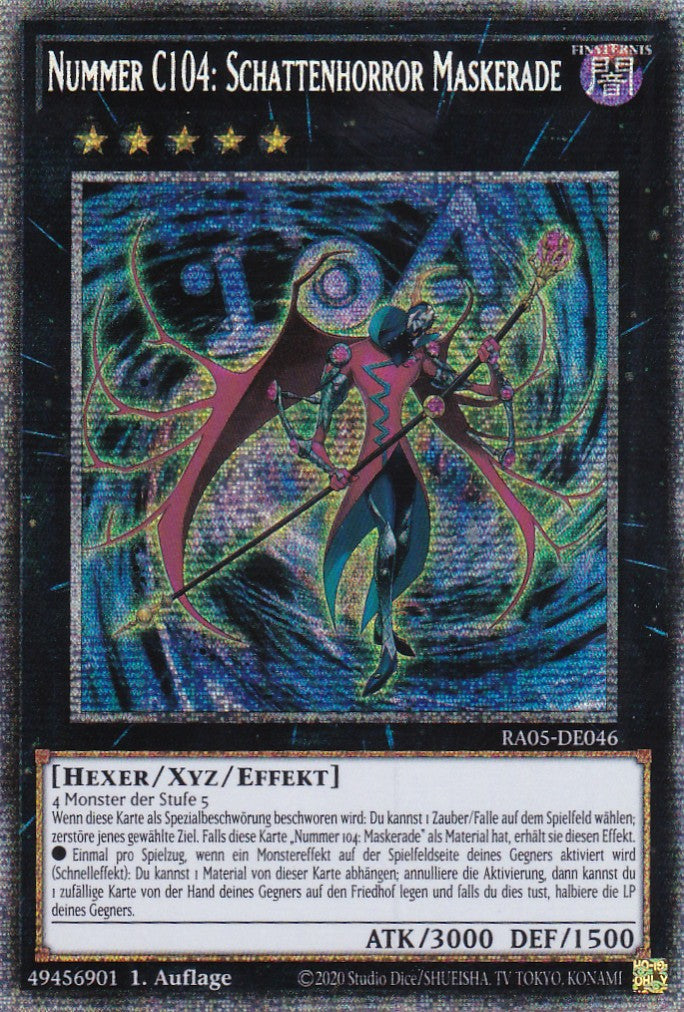 Nummer C104: Schattenhorror Maskerade - RA05-DE046 - Starlight Rare - Deutsch - Rarity Collection 5 - Yugioh
