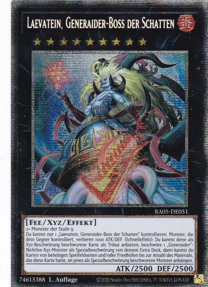 Laevatein, Generaider-Boss der Schatten - RA05-DE051 - Starlight Rare - Deutsch - Rarity Collection 5 - Yugioh