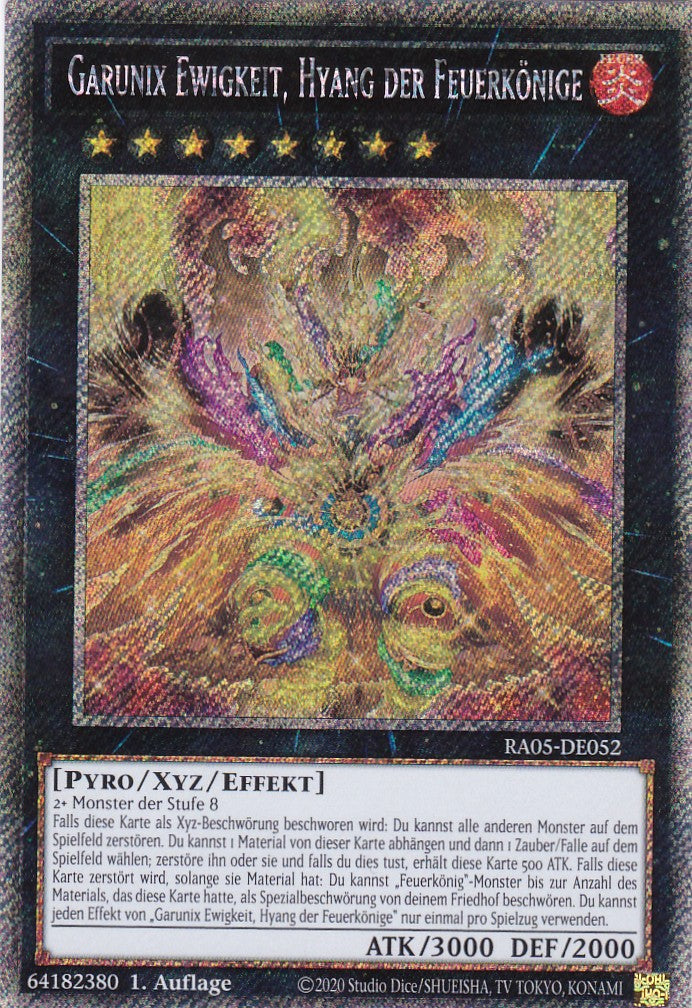 Garunix Ewigkeit, Hyang der Feuerkönige - RA05-DE052 - Starlight Rare - Deutsch - Rarity Collection 5 - Yugioh