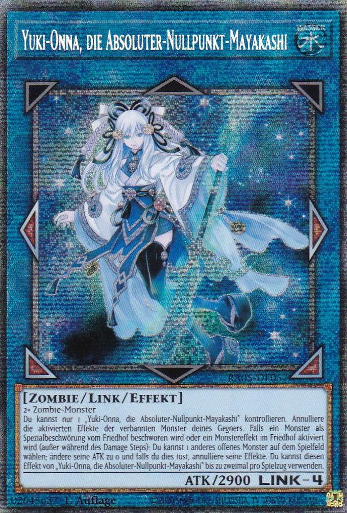 Yuki-Onna, die Absoluter-Nullpunkt-Mayakashi - RA05-DE057 - Starlight Rare - Deutsch - Rarity Collection 5 - Yugioh