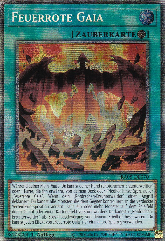 Feuerrote Gaia - RA05-DE070 - Starlight Rare - Deutsch - Rarity Collection 5 - Yugioh