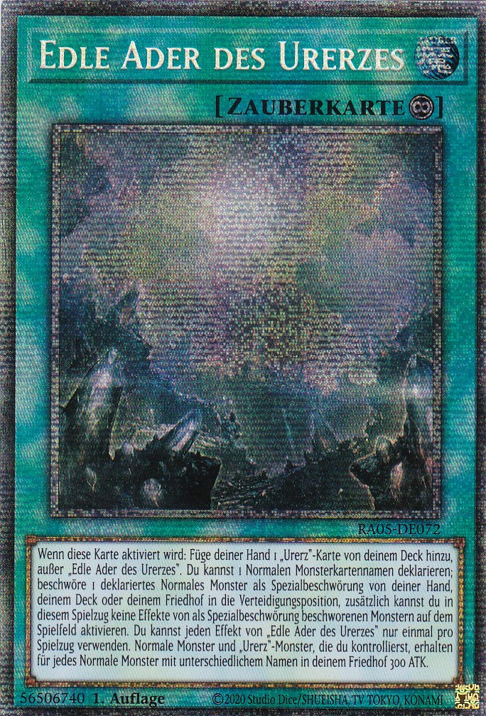 Edle Ader des Urerzes - RA05-DE072 - Starlight Rare - Deutsch - Rarity Collection 5 - Yugioh