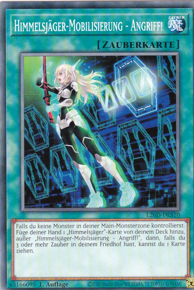 L26D-DES10 - Himmelsjäger-Mobilisierung - Angriff! - Common - Deutsch - Legendary Modern Decks 2026 - Yu-Gi-Oh! - mit LMS Trading Fieldcenter Karte