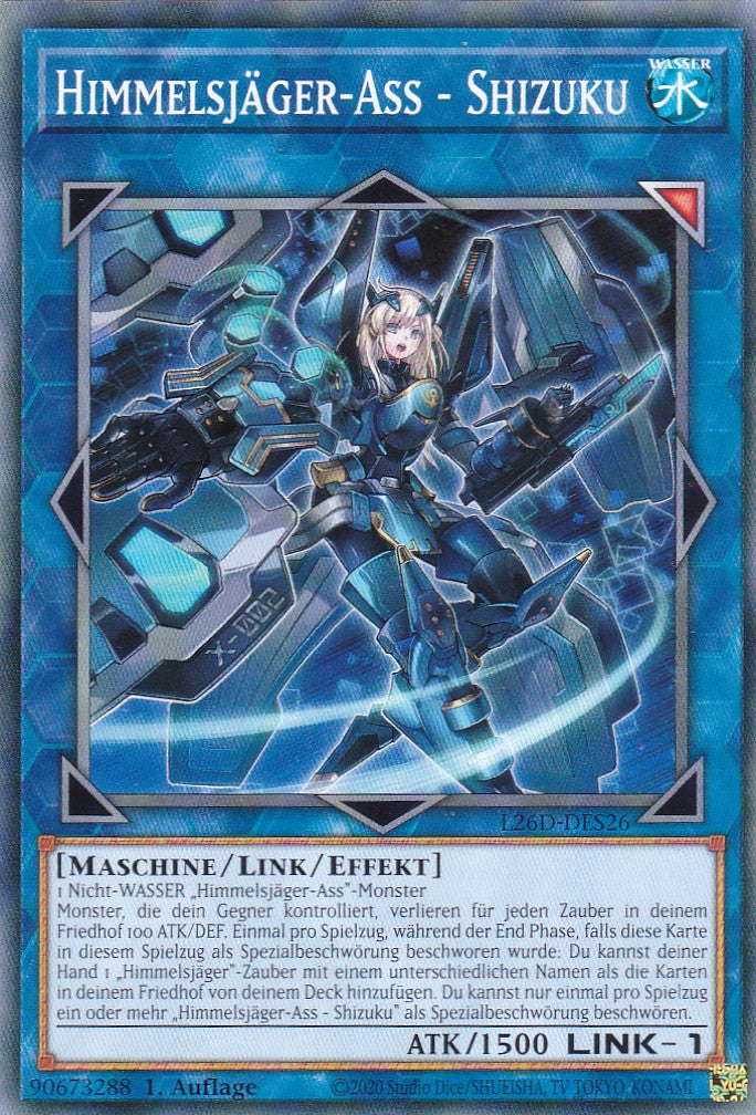 L26D-DES26 - Himmelsjäger-Ass - Shizuku - Common - Deutsch - Legendary Modern Decks 2026 - Yu-Gi-Oh! - mit LMS Trading Fieldcenter Karte
