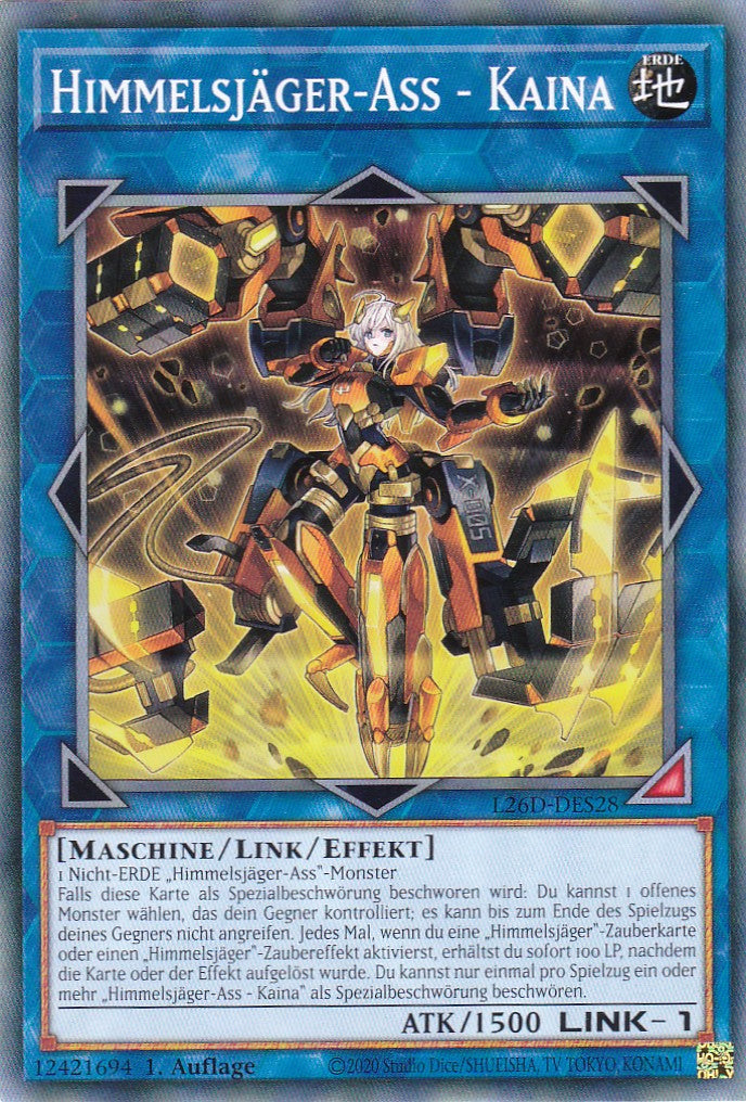 L26D-DES28 - Himmelsjäger-Ass - Kaina - Common - Deutsch - Legendary Modern Decks 2026 - Yu-Gi-Oh! - mit LMS Trading Fieldcenter Karte