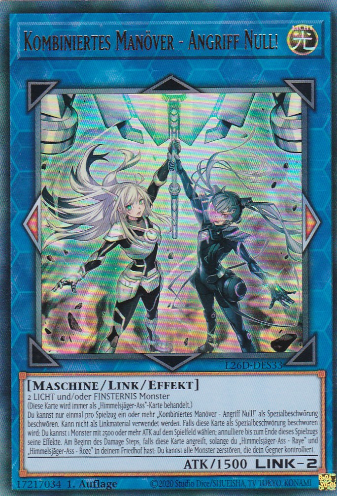 L26D-DES33 - Kombiniertes Manöver - Angriff Null! - Ultra Rare - Deutsch - Legendary Modern Decks 2026 - Yu-Gi-Oh! - mit LMS Trading Fieldcenter Karte