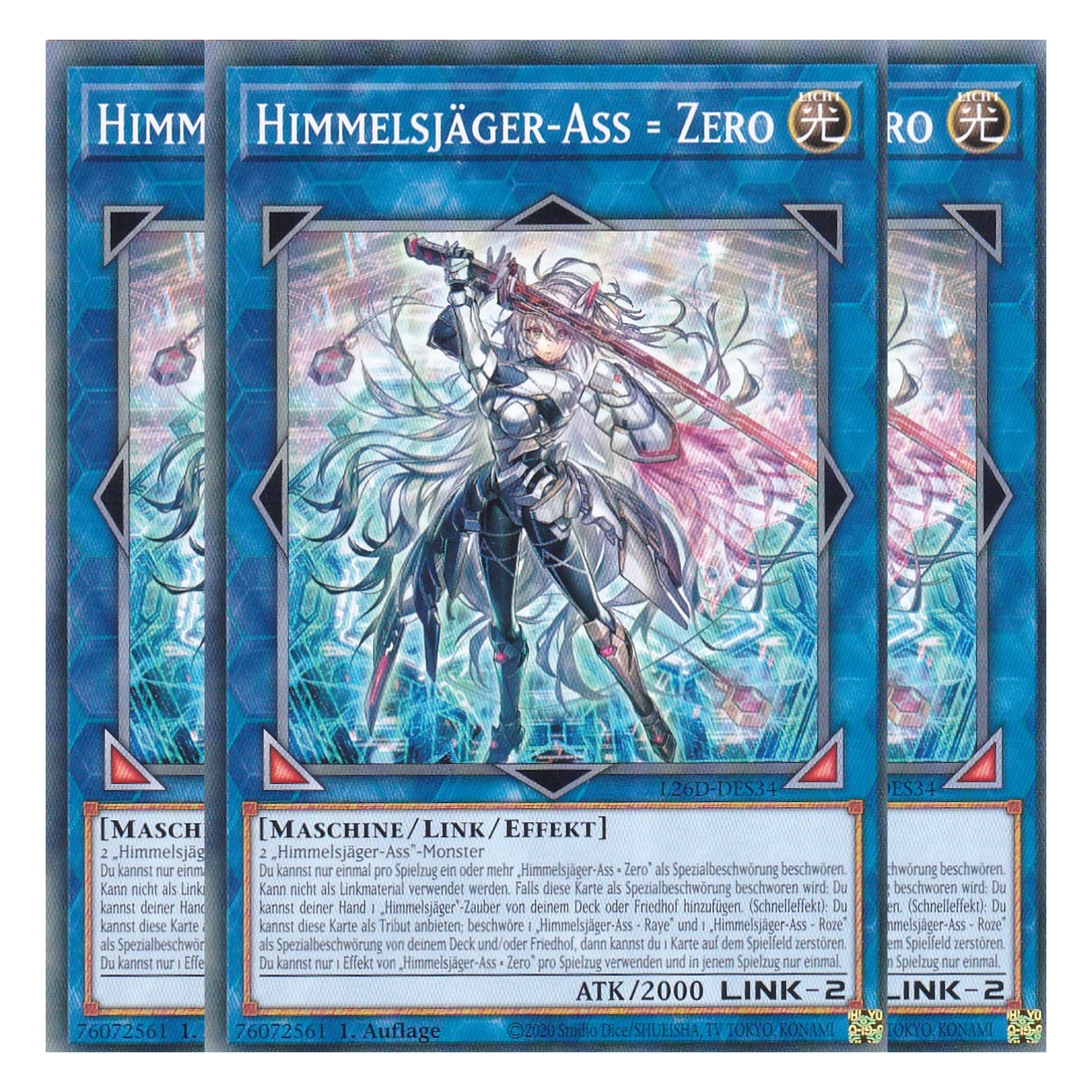L26D-DES34 - Himmelsjäger-Ass = Zero - Common - Deutsch - 1. Auflage - Legendary Modern Decks 2026 - Playset (3 Kopien) - Yu-Gi-Oh! - mit LMS Trading Fieldcenter Karte