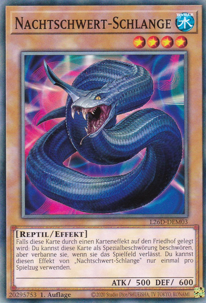 L26D-DEM03 - Nachtschwert-Schlange - Common - Deutsch - Legendary Modern Decks 2026 - Yu-Gi-Oh! - mit LMS Trading Fieldcenter Karte