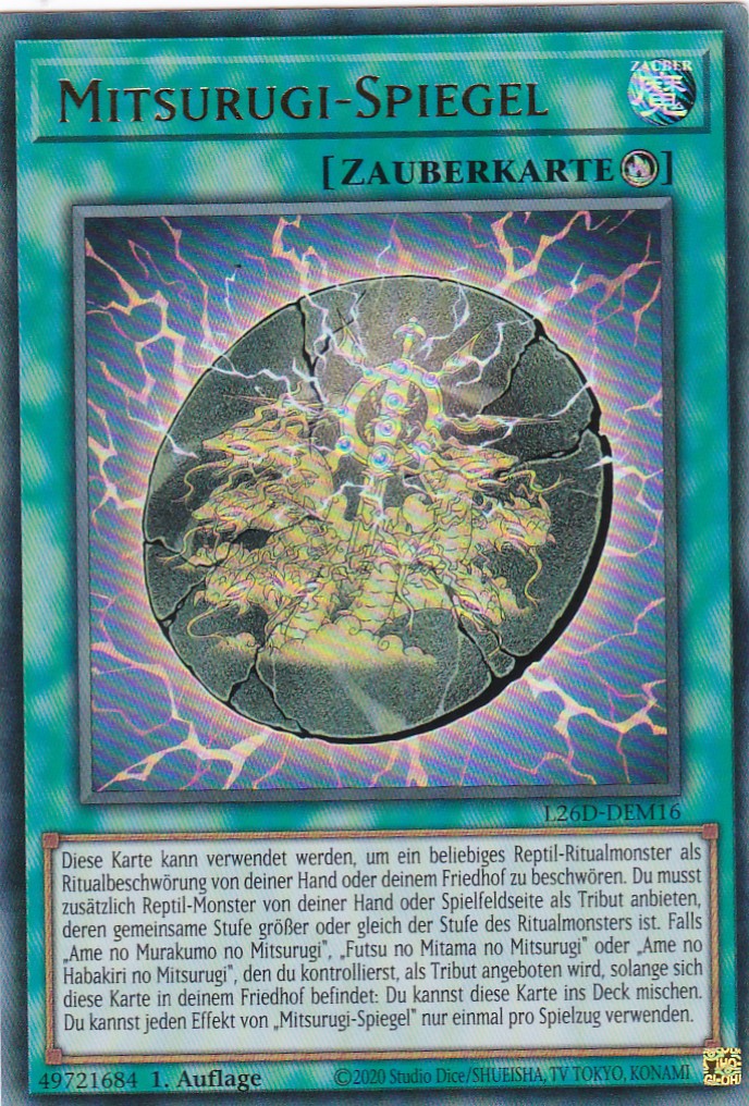 L26D-DEM16 - Mitsurugi-Spiegel - Ultra Rare - Deutsch - Legendary Modern Decks 2026 - Yu-Gi-Oh! - mit LMS Trading Fieldcenter Karte