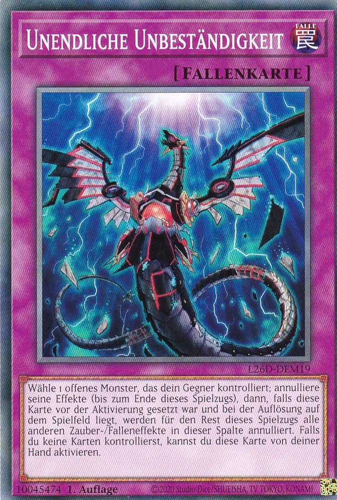 L26D-DEM19 - Unendliche Unbeständigkeit - Common - Deutsch - Legendary Modern Decks 2026 - Yu-Gi-Oh! - mit LMS Trading Fieldcenter Karte