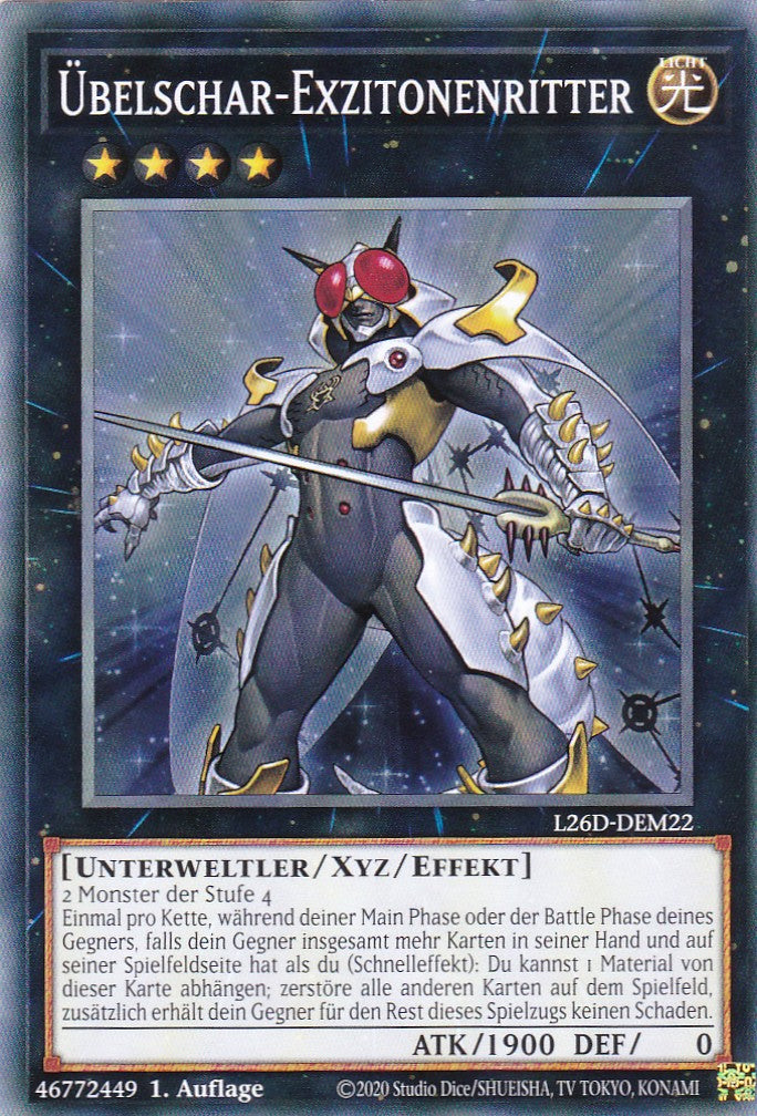 L26D-DEM22 - Übelschar-Exzitonenritter - Common - Deutsch - Legendary Modern Decks 2026 - Yu-Gi-Oh! - mit LMS Trading Fieldcenter Karte