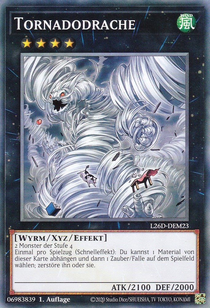 L26D-DEM23 - Tornadodrache - Common - Deutsch - Legendary Modern Decks 2026 - Yu-Gi-Oh! - mit LMS Trading Fieldcenter Karte