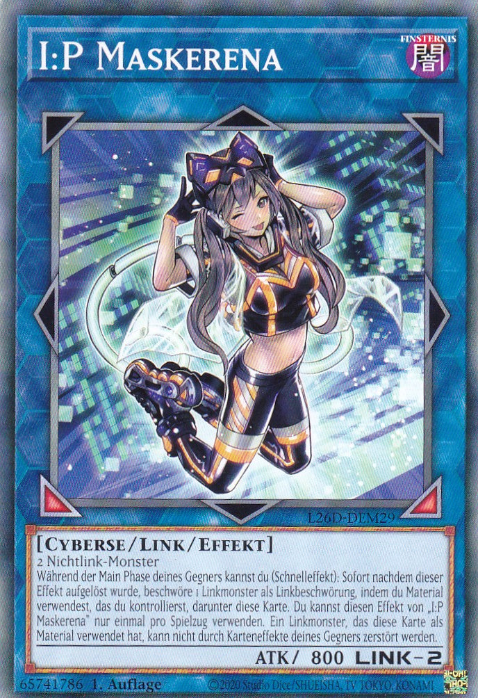 L26D-DEM29 - I:P Maskerena - Common - Deutsch - Legendary Modern Decks 2026 - Yu-Gi-Oh! - mit LMS Trading Fieldcenter Karte
