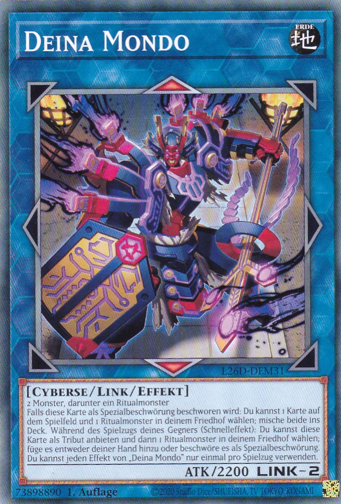 L26D-DEM31 - Deina Mondo - Common - Deutsch - Legendary Modern Decks 2026 - Yu-Gi-Oh! - mit LMS Trading Fieldcenter Karte