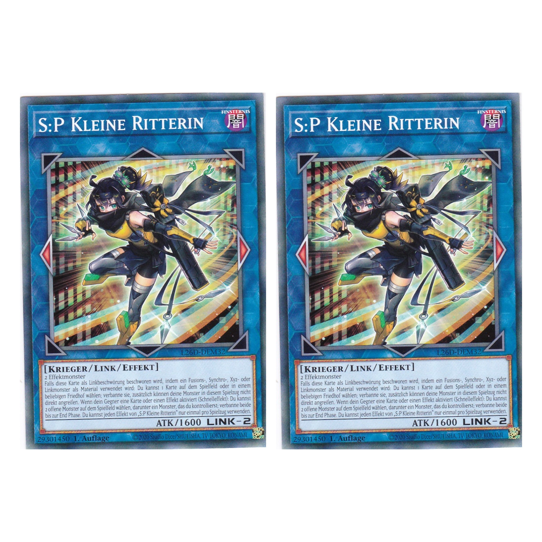 L26D-DEM32 - S:P Kleine Ritterin - Common - Deutsch - 1. Auflage - Legendary Modern Decks 2026 - Duo Set (2 Stück) - Yu-Gi-Oh! - mit LMS Trading Fieldcenter Karte