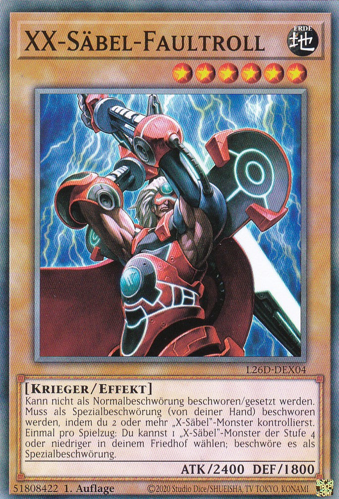 L26D-DEX04 - XX-Säbel-Faultroll - Common - Deutsch - Legendary Modern Decks 2026 - Yu-Gi-Oh! - mit LMS Trading Fieldcenter Karte