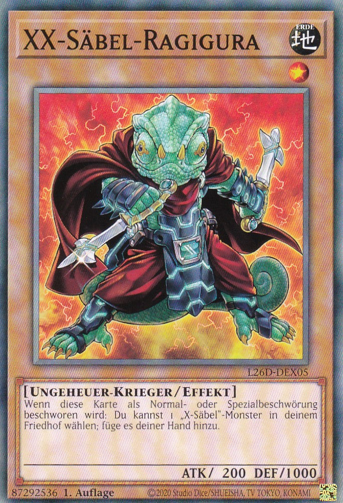 L26D-DEX05 - XX-Säbel-Ragigura - Common - Deutsch - Legendary Modern Decks 2026 - Yu-Gi-Oh! - mit LMS Trading Fieldcenter Karte
