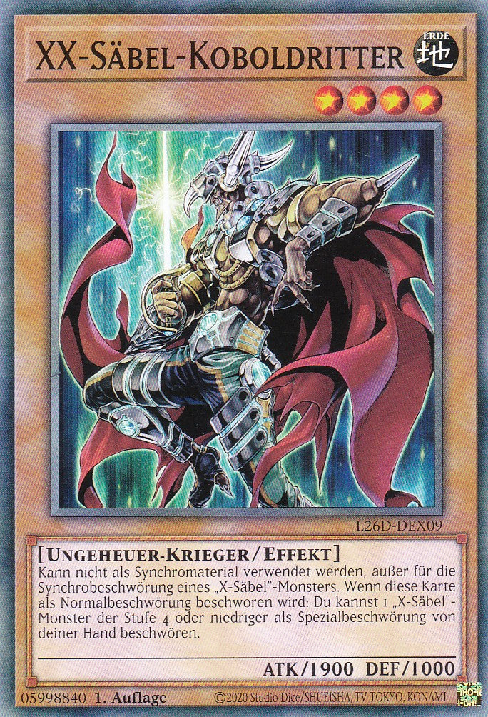 L26D-DEX09 - XX-Säbel-Koboldritter - Common - Deutsch - Legendary Modern Decks 2026 - Yu-Gi-Oh! - mit LMS Trading Fieldcenter Karte