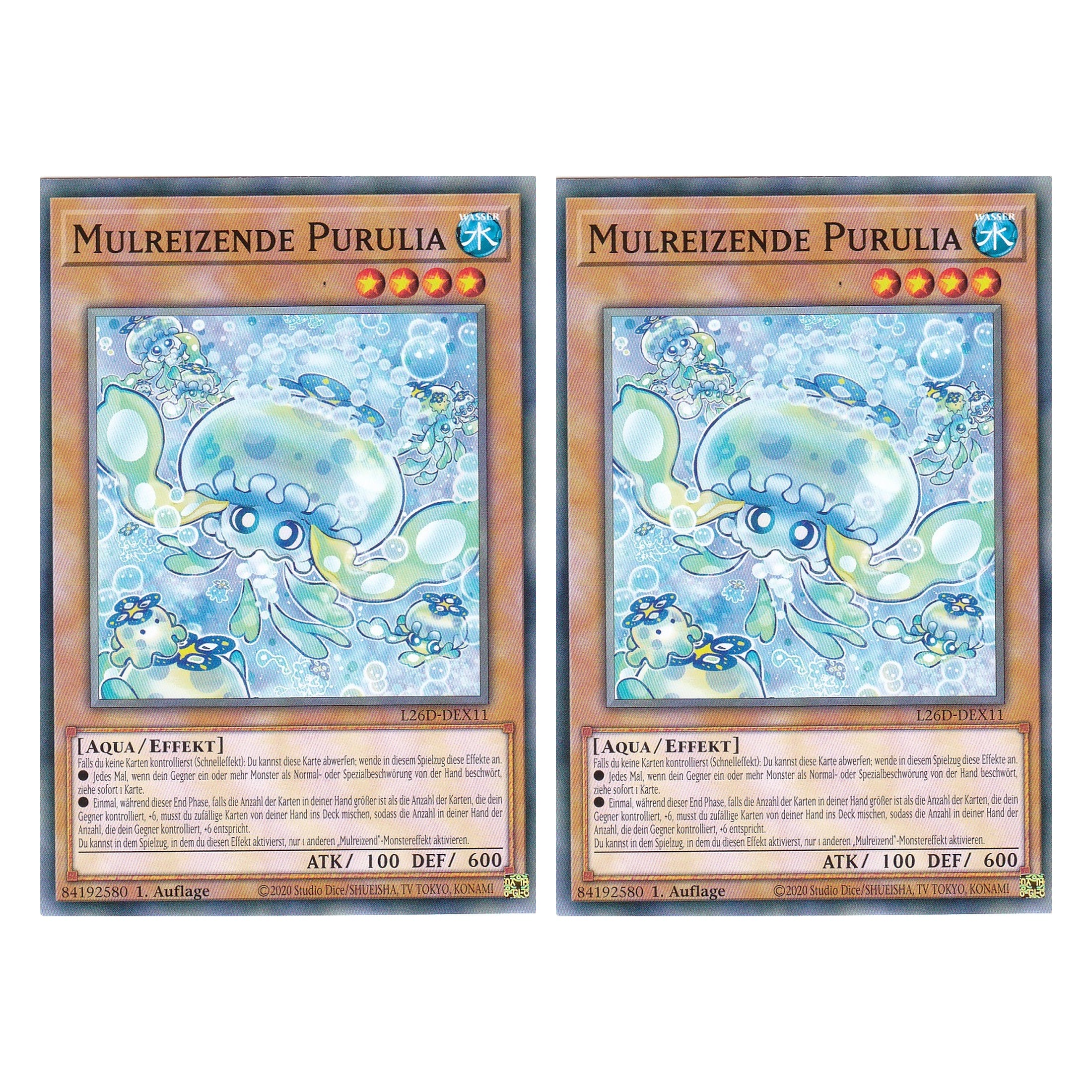 L26D-DEX11 - Mulreizende Purulia - Common - Deutsch - 1. Auflage - Legendary Modern Decks 2026 - Duo Set (2 Stück) - Yu-Gi-Oh! - mit LMS Trading Fieldcenter Karte