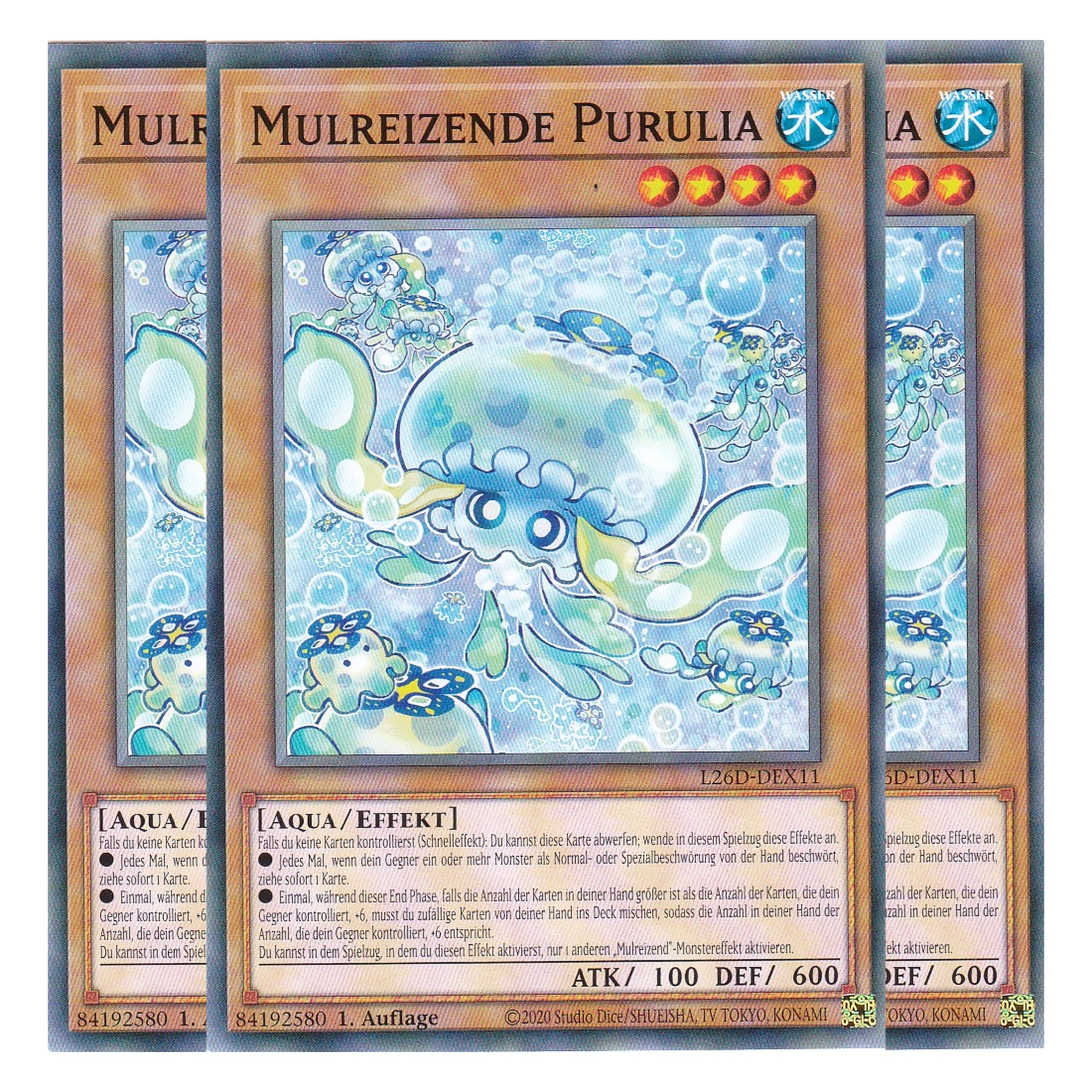 L26D-DEX11 - Mulreizende Purulia - Common - Deutsch - 1. Auflage - Legendary Modern Decks 2026 - Playset (3 Kopien) - Yu-Gi-Oh! - mit LMS Trading Fieldcenter Karte