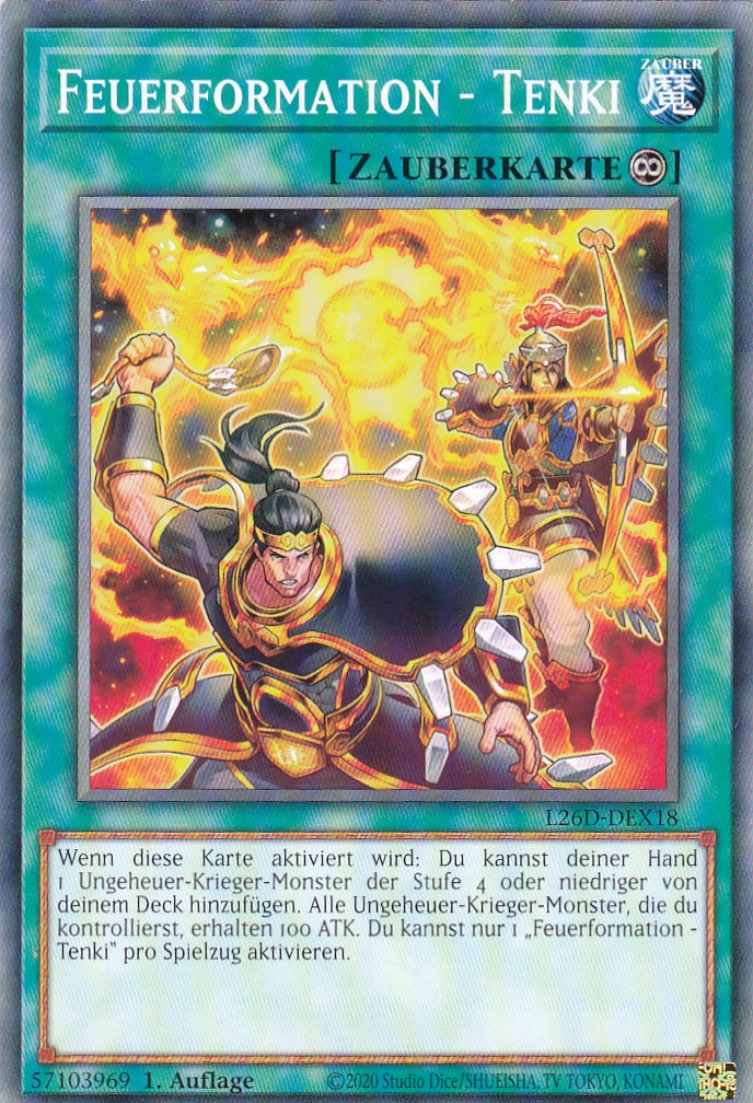 L26D-DEX18 - Feuerformation - Tenki - Common - Deutsch - Legendary Modern Decks 2026 - Yu-Gi-Oh! - mit LMS Trading Fieldcenter Karte