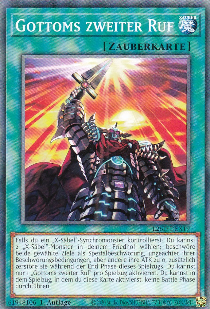 L26D-DEX19 - Gottoms zweiter Ruf - Common - Deutsch - Legendary Modern Decks 2026 - Yu-Gi-Oh! - mit LMS Trading Fieldcenter Karte