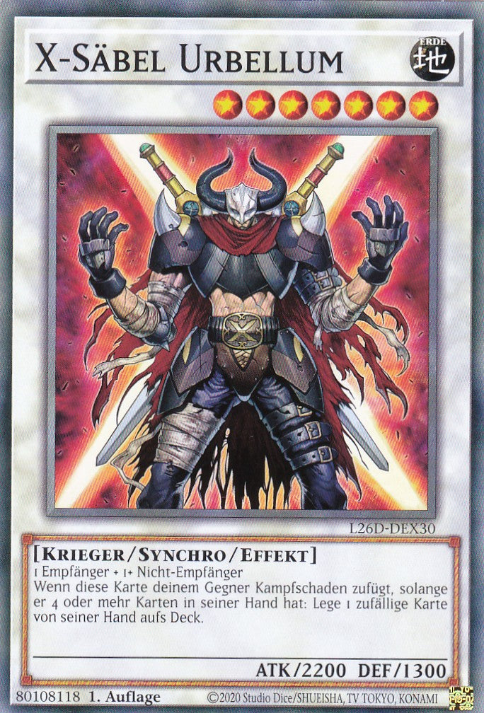 L26D-DEX30 - X-Säbel Urbellum - Common - Deutsch - Legendary Modern Decks 2026 - Yu-Gi-Oh! - mit LMS Trading Fieldcenter Karte